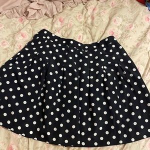 Polka dot navy skirt